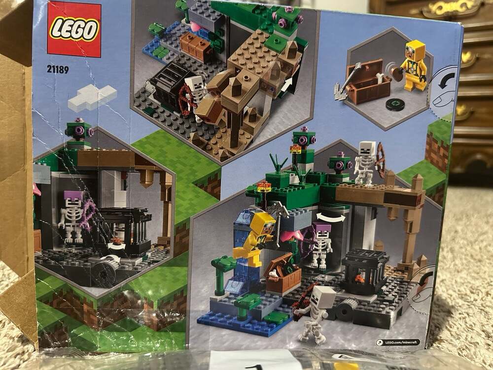 LEGO Minecraft The Skeleton Dungeon Set 21189- open pack 1